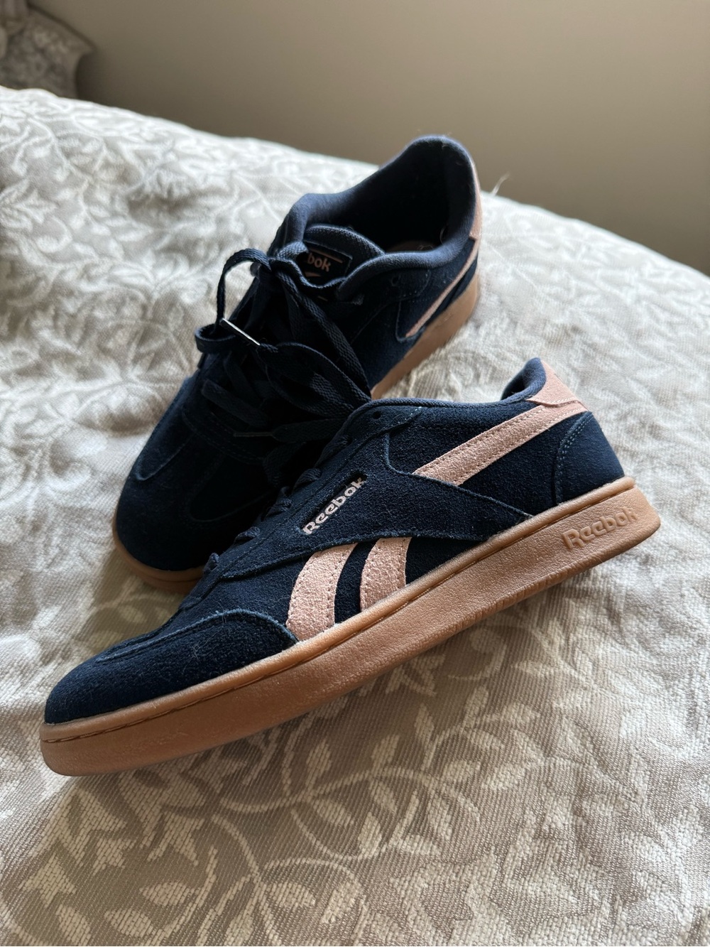 Reebok Women’s Navy Suede Sneakers
